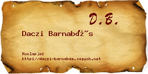 Daczi Barnabás névjegykártya